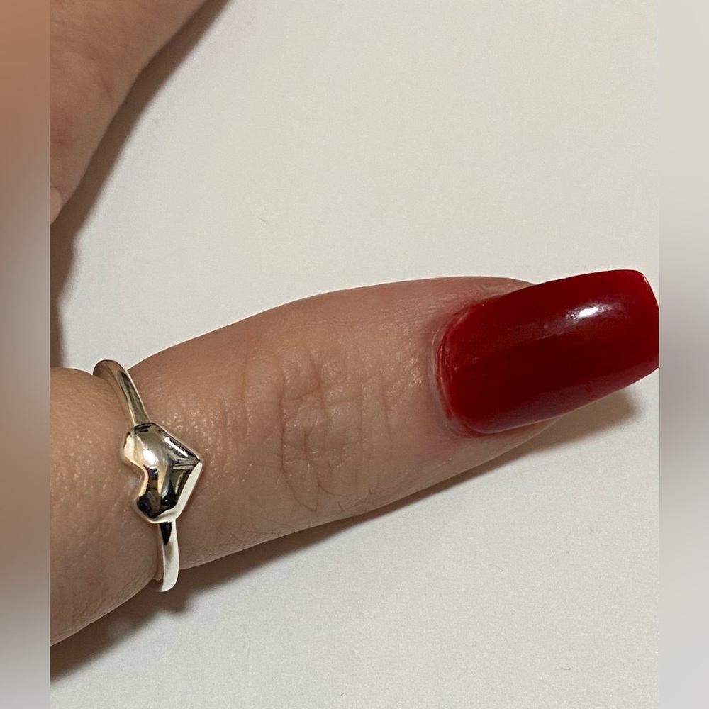 Silver Adjustable Heart Ring - Picture 4 of 4